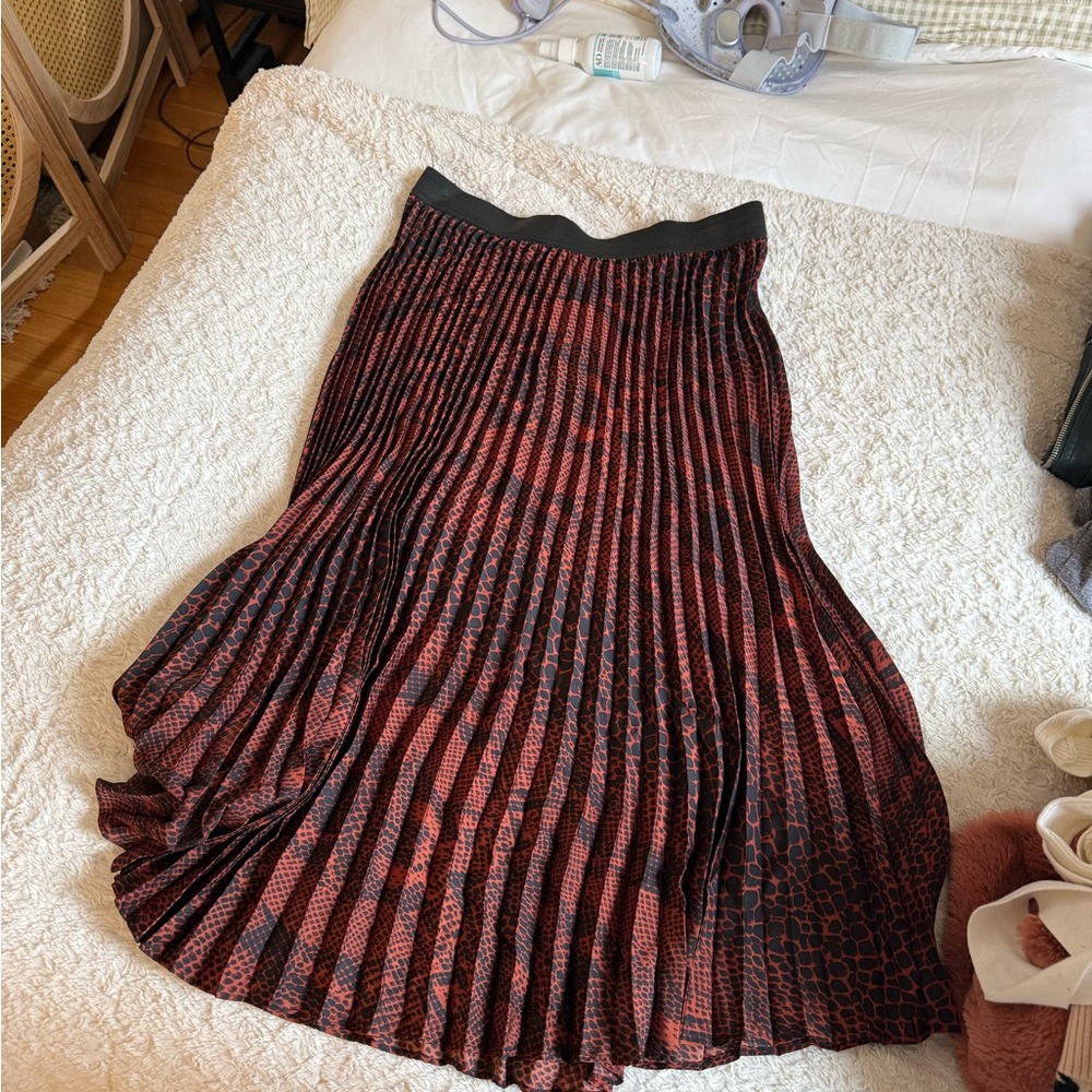 Ava & Aiden Black and Red A-Line Skirt
